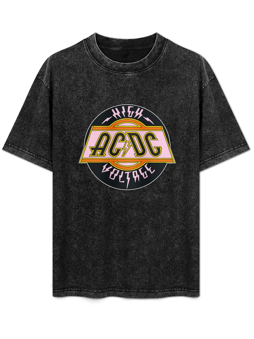 AC/DC High Voltage Pink Emblem Graphic T-Shirt