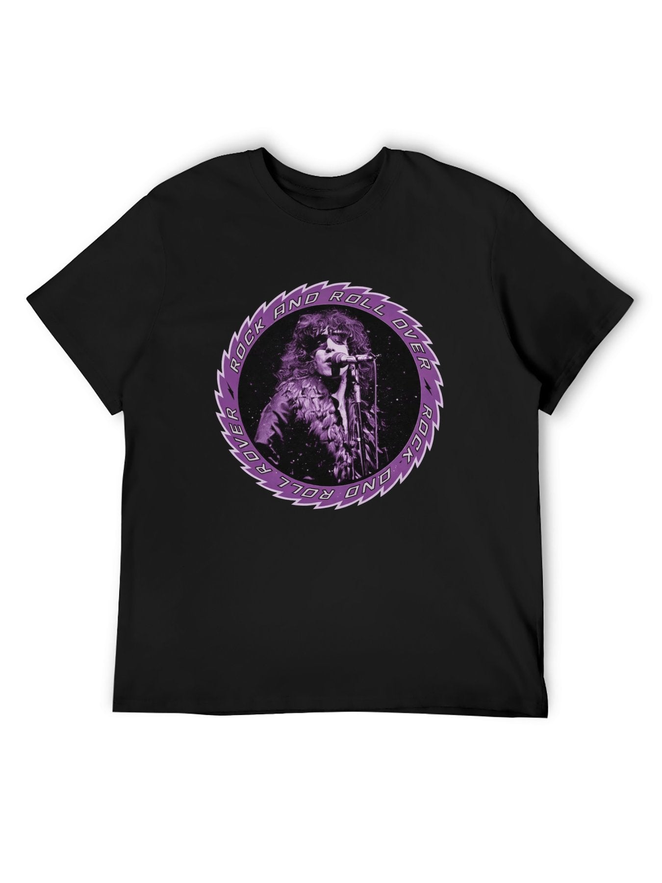 KISS Rock and Roll Over Purple Singer Graphic T-Shirt