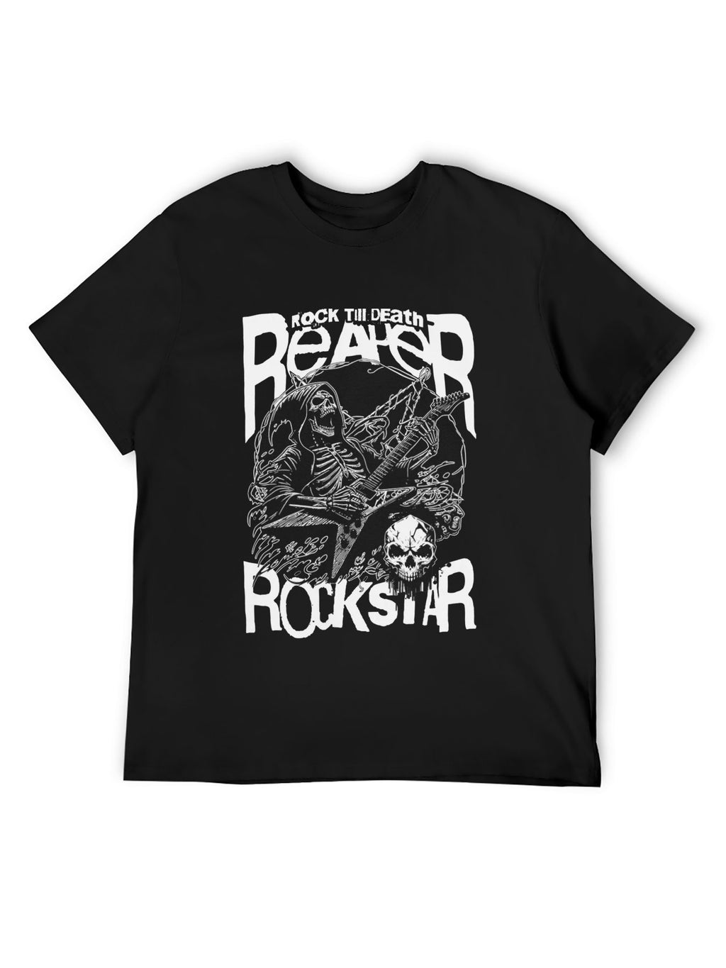 Rock Till Death Grim Reaper Heavy Metal T-Shirt