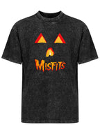 Misfits Halloween Pumpkin Face Graphic T-Shirt