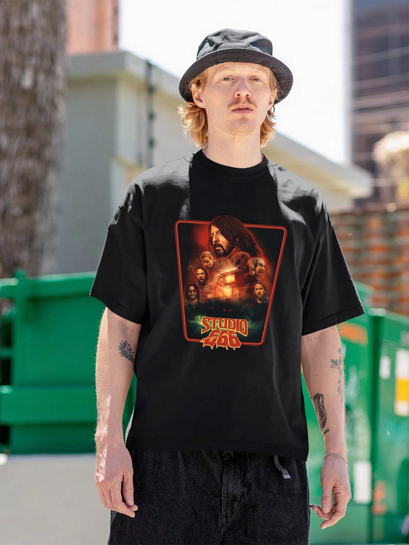 Foo Fighters Studio 666 Horror Poster Graphic T-Shirt