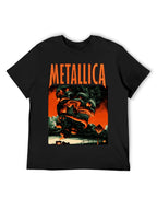 Metallica Fiery Skull Cloud Graphic T-Shirt