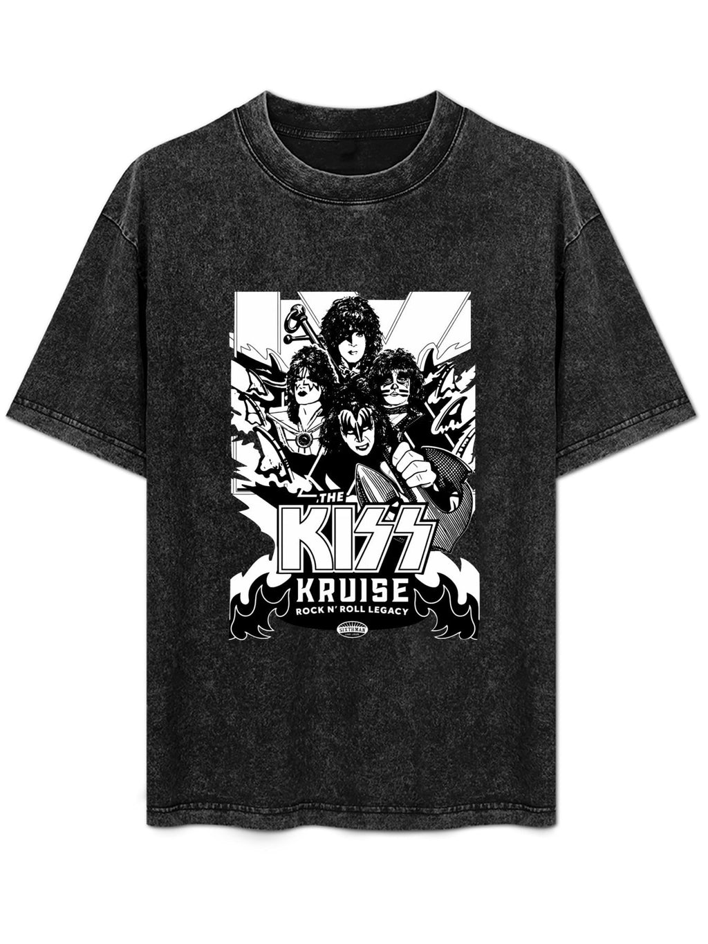 Vintage Washed KISS Kruise Rock N’ Roll Legacy Graphic T-Shirt
