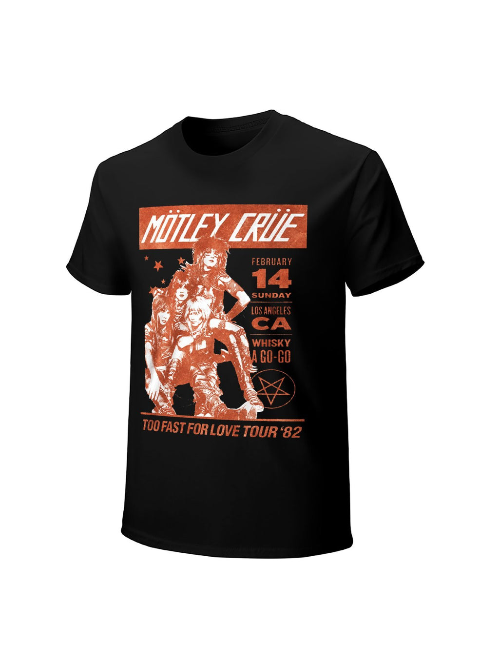 Mötley Crüe Too Fast For Love Tour 82 Graphic T-Shirt