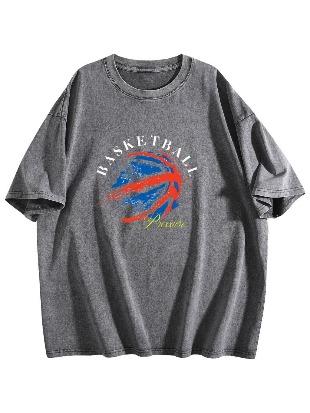 Basketball Pressure Graphic Washed T-Shirt
