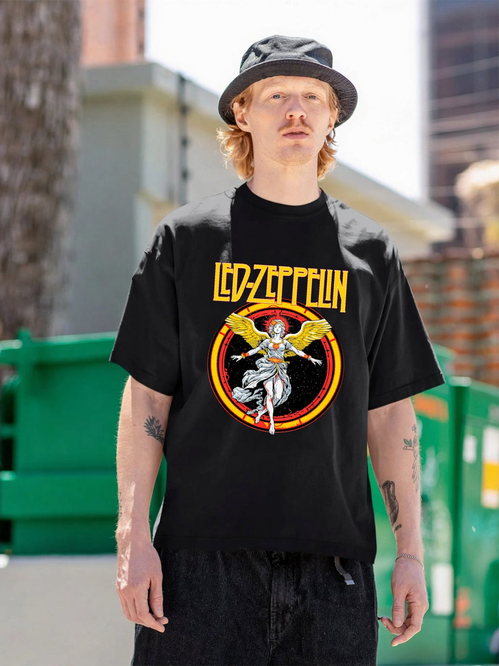 Led Zeppelin Winged Angel Vintage Rock T-Shirt