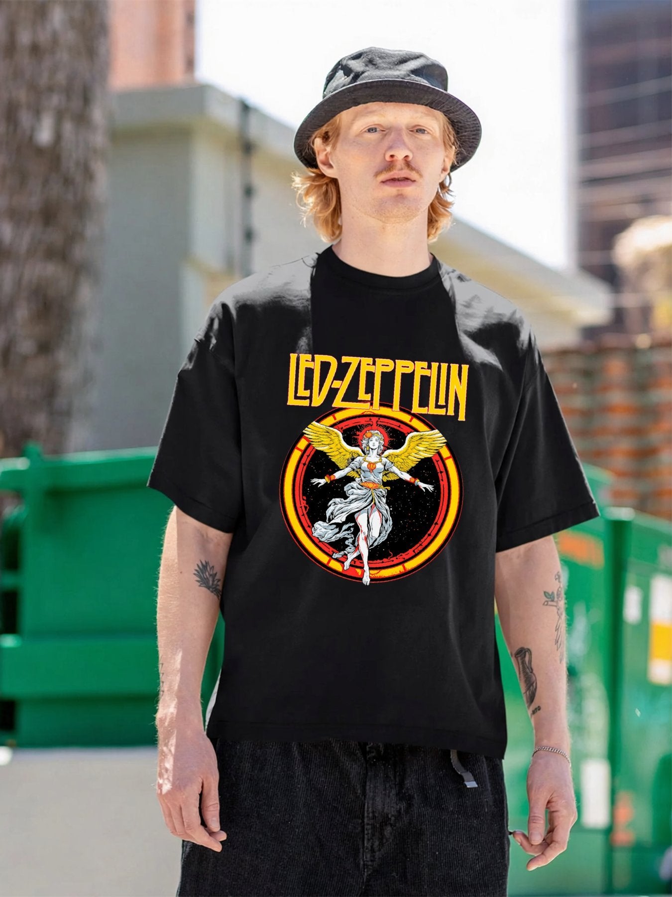 Led Zeppelin Winged Angel Vintage Rock T-Shirt