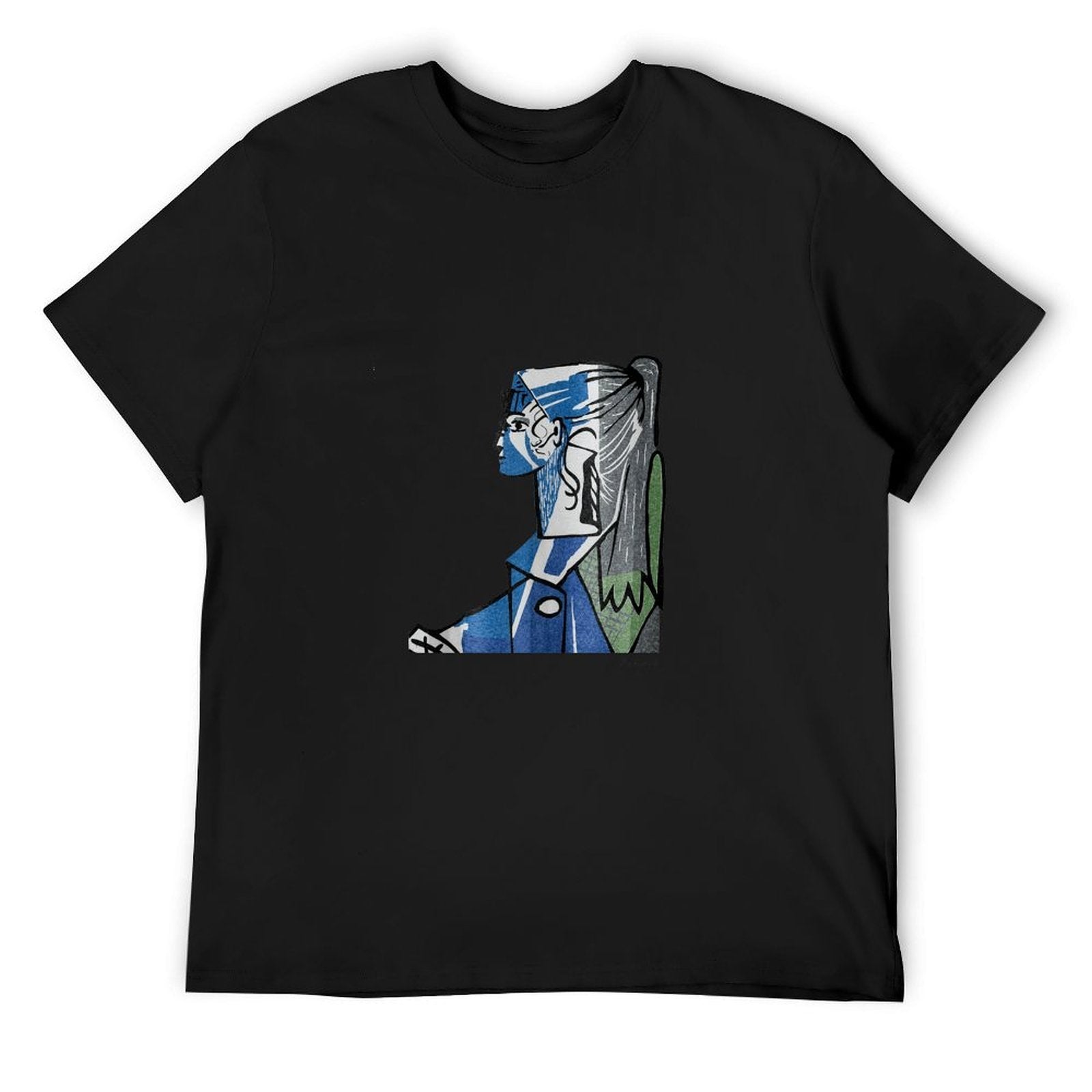 Abstract Cubist Portrait Graphic T-Shirt