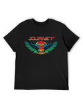 Journey Retro Scarab Wings Neon Classic Rock Graphic T-Shirt