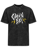 Green Day Lightning Logo Graphic T-Shirt