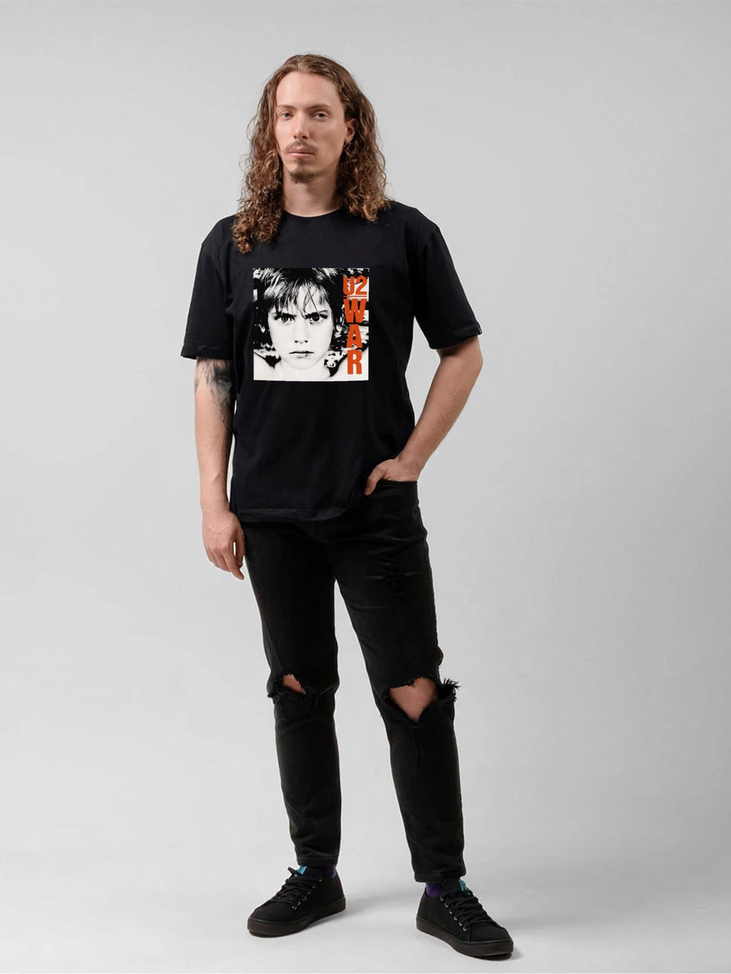 U2 Vintage Child Portrait Graphic T-Shirt