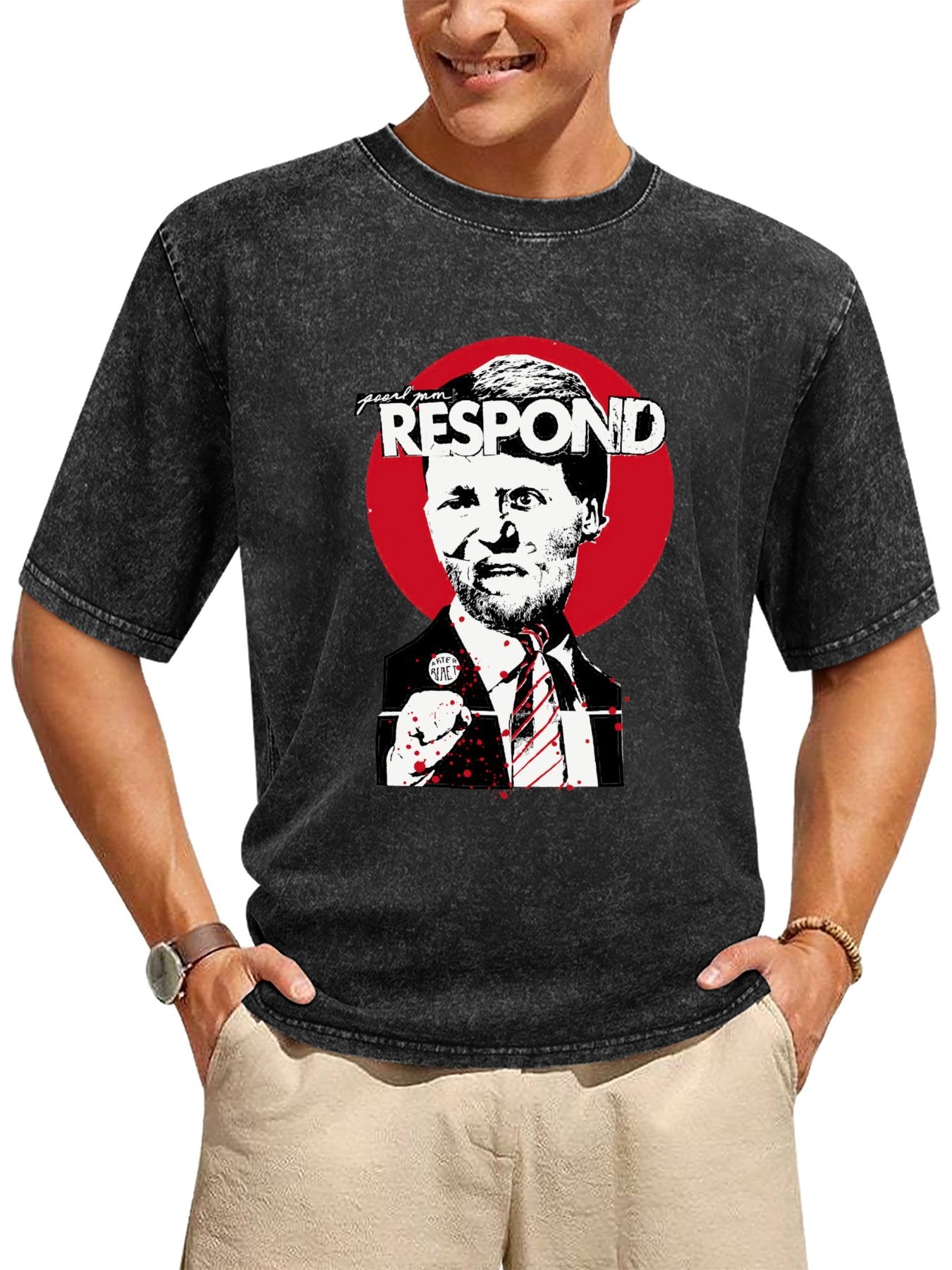 Pearl Jam Respond Portrait Graphic T-Shirt