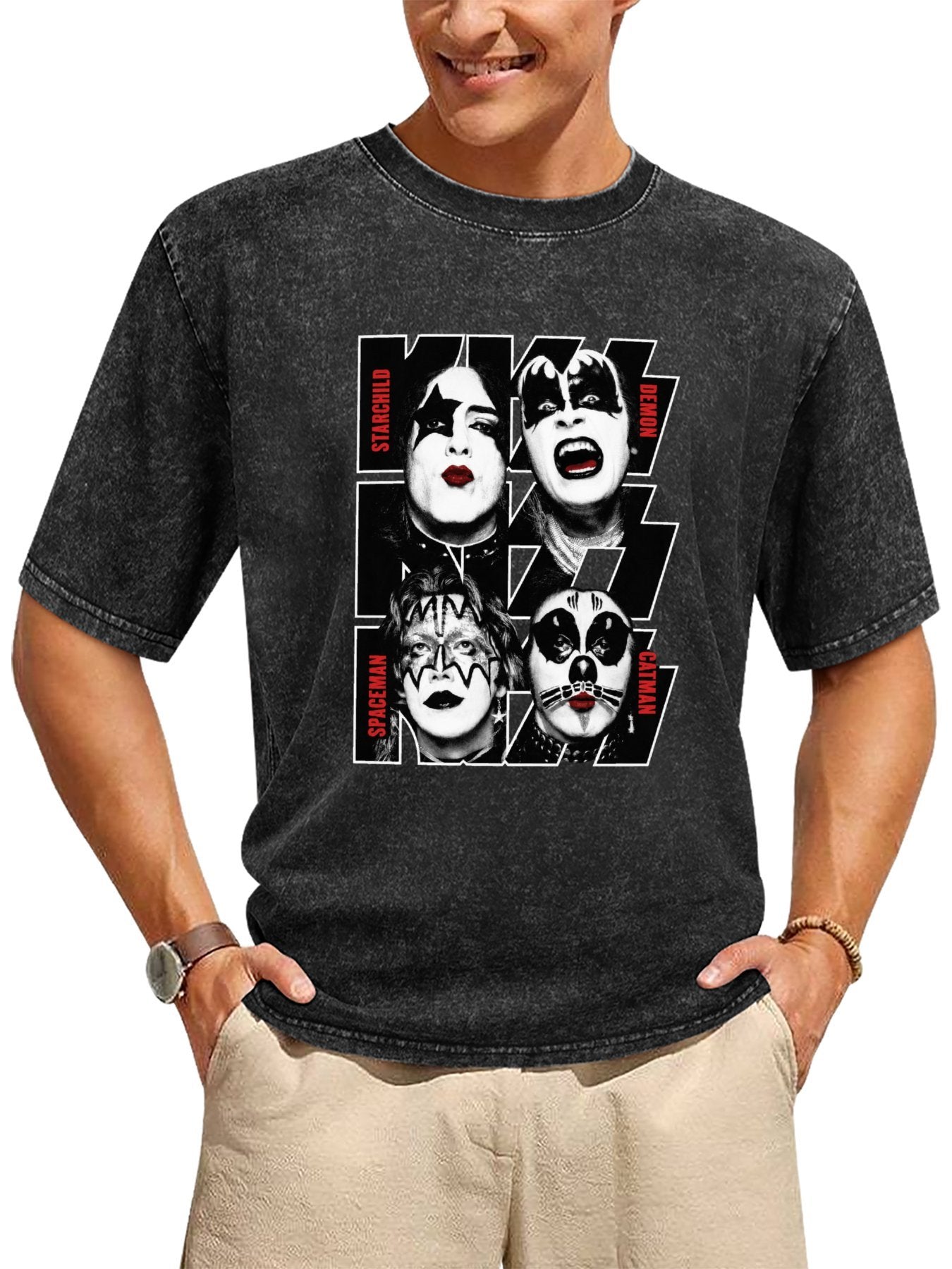 KISS Four Personas Band Portrait Graphic T-Shirt Secondary image