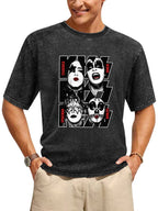 KISS Four Personas Band Portrait Graphic T-Shirt