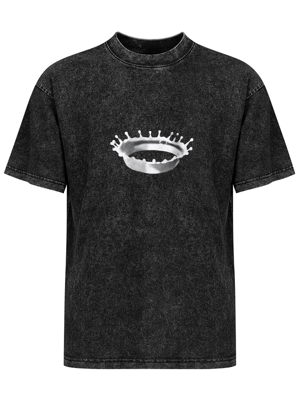 Milk Splash Washed Graphic T-Shirt
