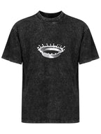 Milk Splash Washed Graphic T-Shirt