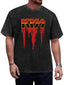 KISS Red Dripping Logo Vintage Graphic T-Shirt