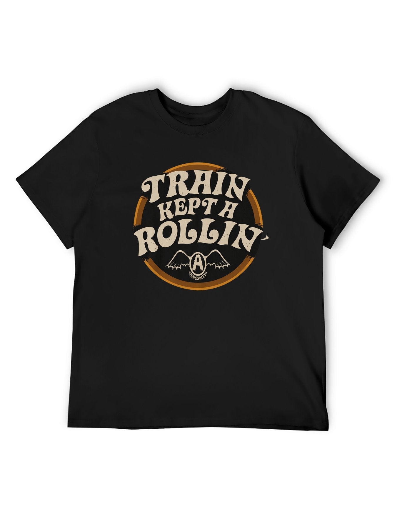 Aerosmith Train Kept Rollin Vintage Circle Logo T-Shirt