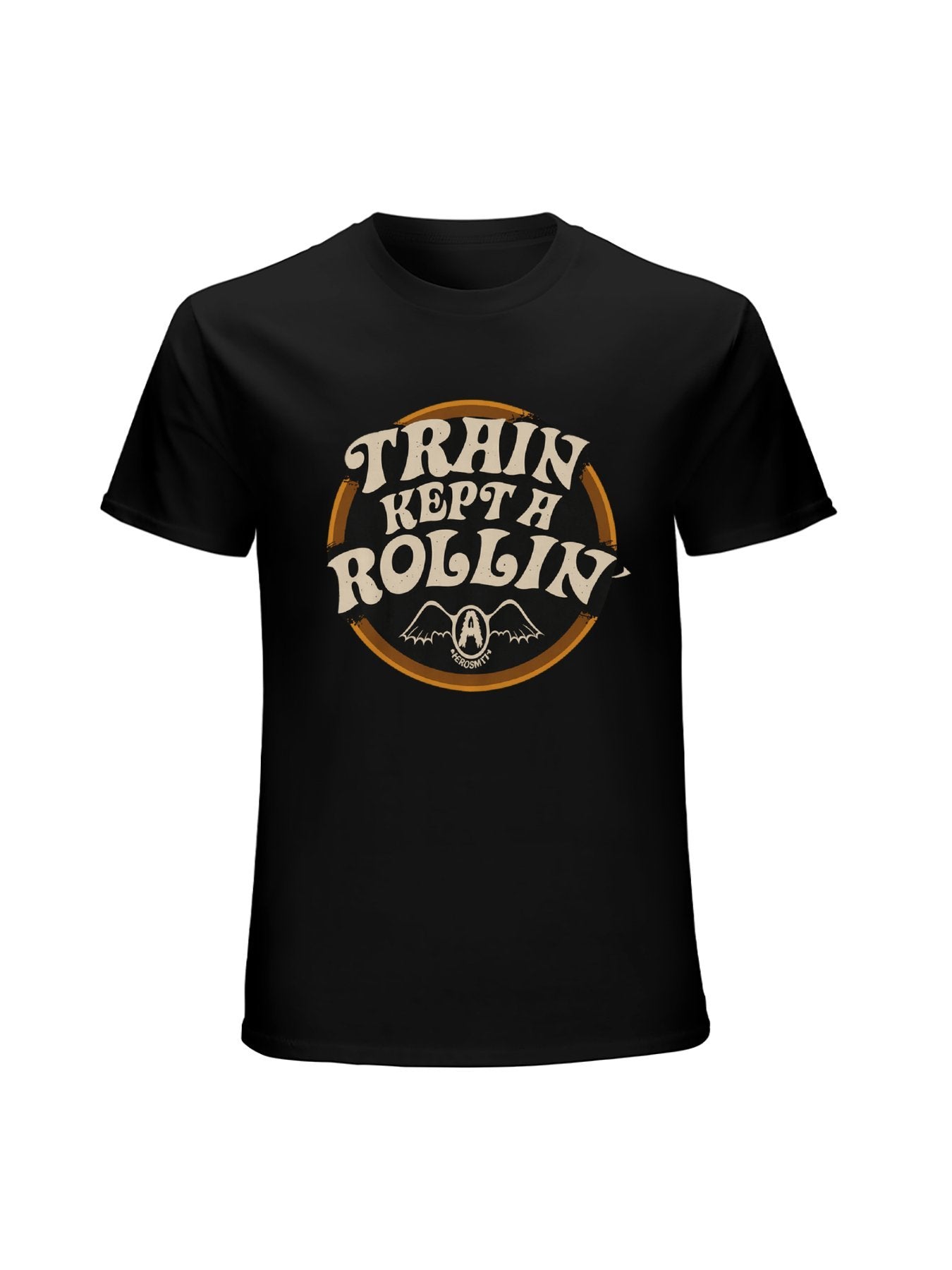 Aerosmith Train Kept Rollin Vintage Circle Logo T-Shirt