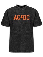 AC/DC Orange Logo Graphic T-Shirt