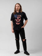 Misfits American Flag Skull Graphic T-Shirt