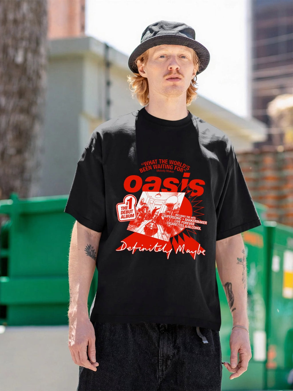 Oasis “Definitely Maybe” Red Album Graphic T-Shirt