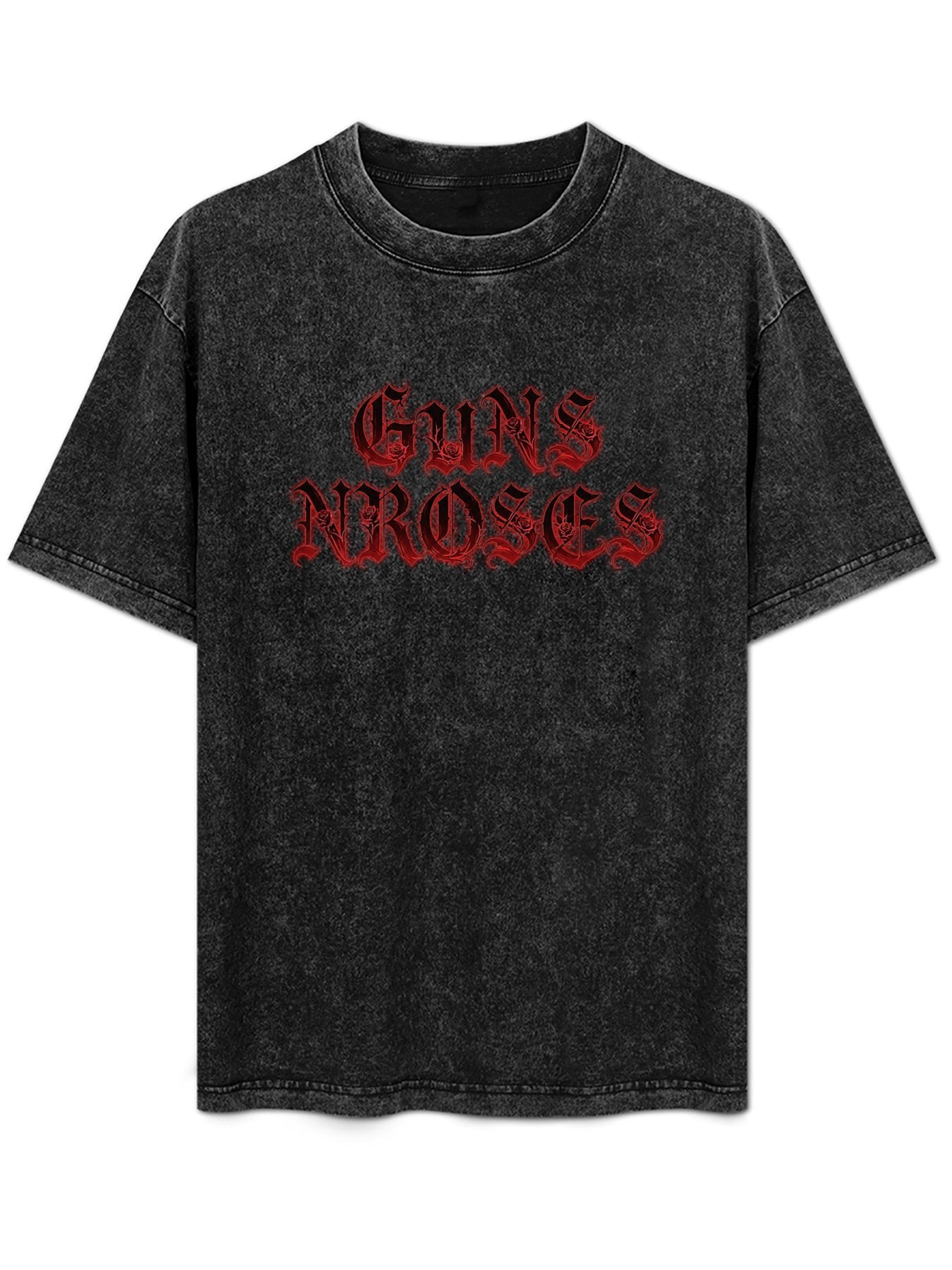 Vintage Washed Guns N' Roses Gothic Logo Graphic T-Shirt