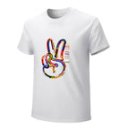 Out of Line Peace Hand Graphic White T-Shirt