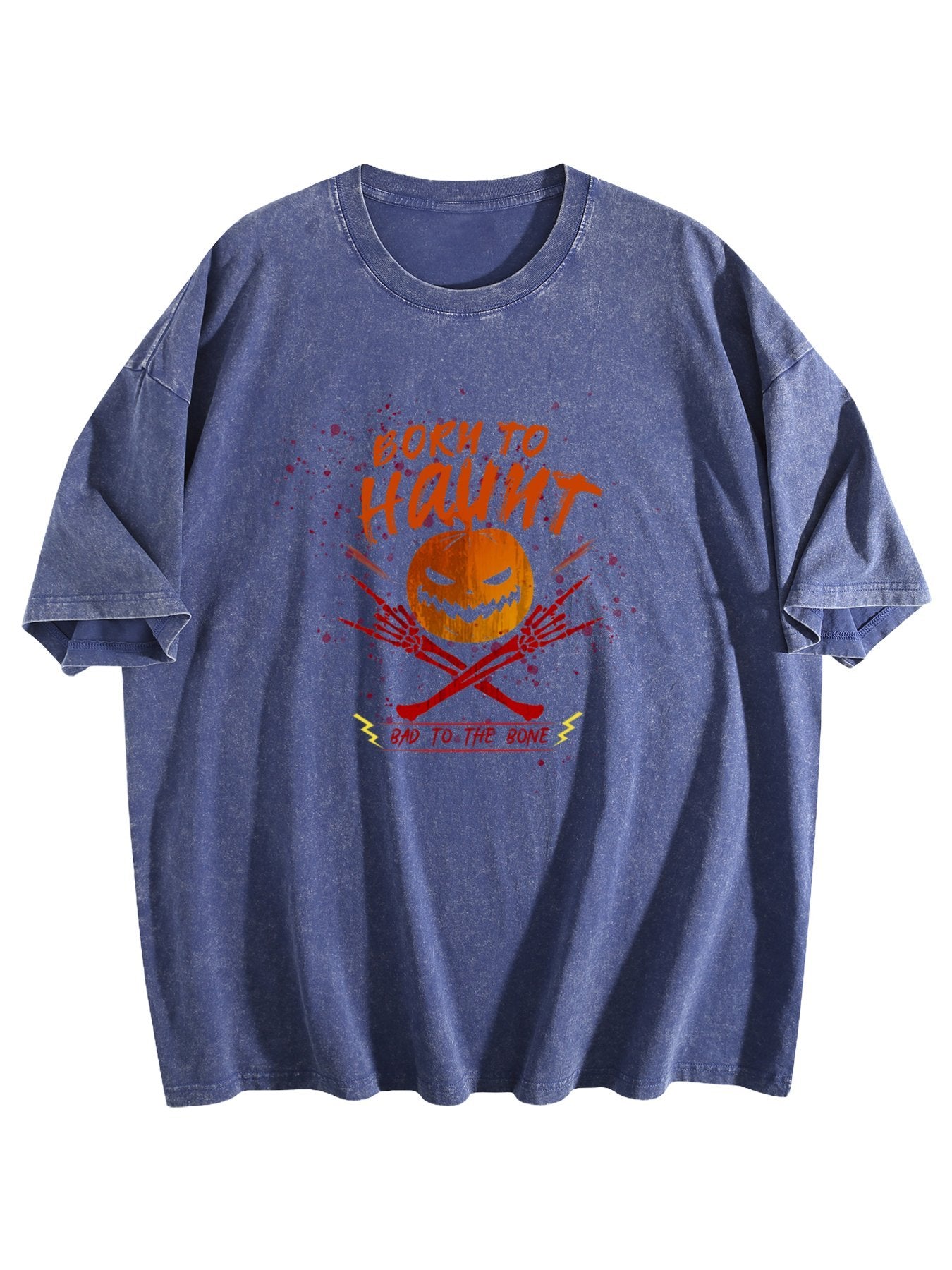 Born to Haunt Pumpkin Graphic Washed T-Shirt Secondary image