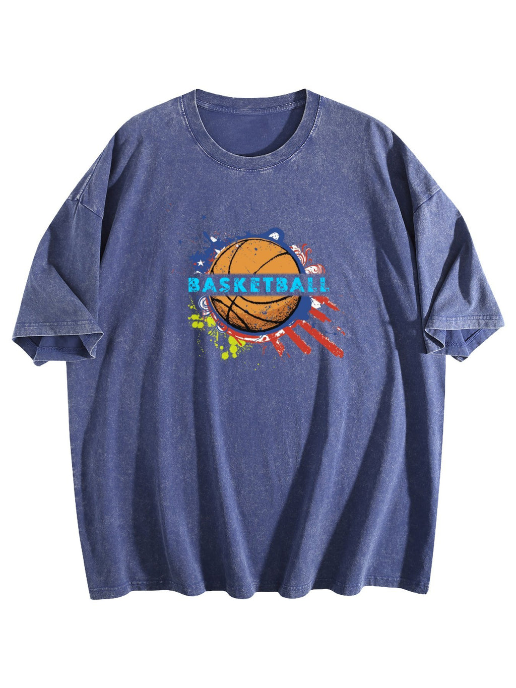 Basketball Graphic Washed T-Shirt
