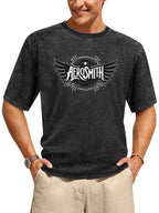 Vintage Washed Aerosmith Winged Logo Graphic T-Shirt