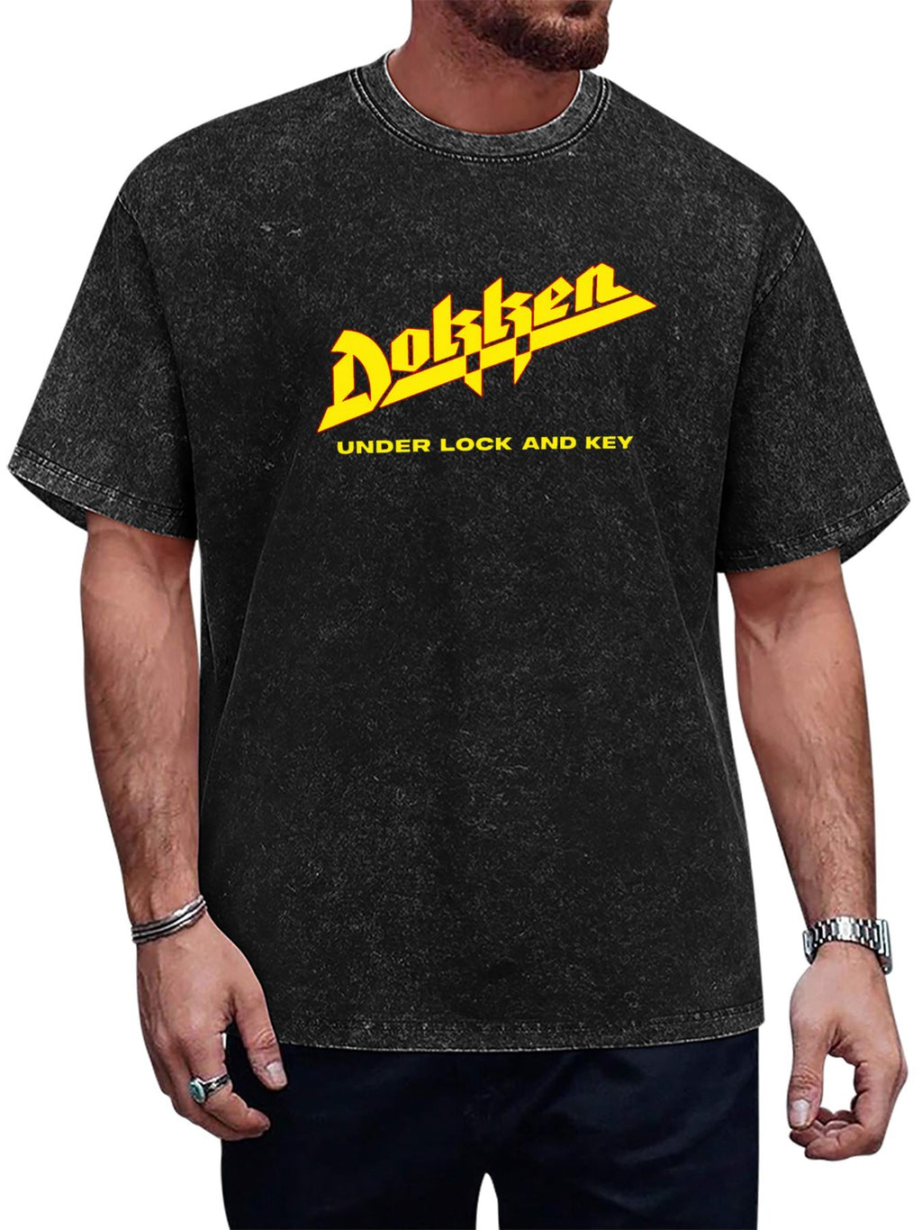 Dokken Under Lock and Key Logo Graphic T-Shirt
