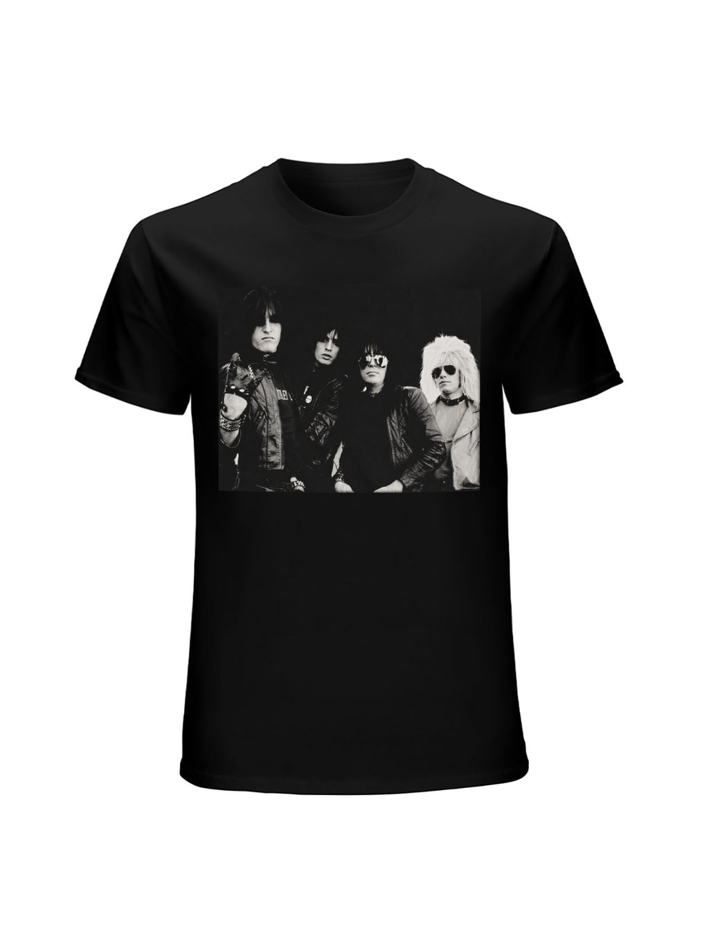 Monochrome Rock Band Portrait Graphic T-Shirt