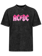 AC/DC Pink Logo Graphic T-Shirt
