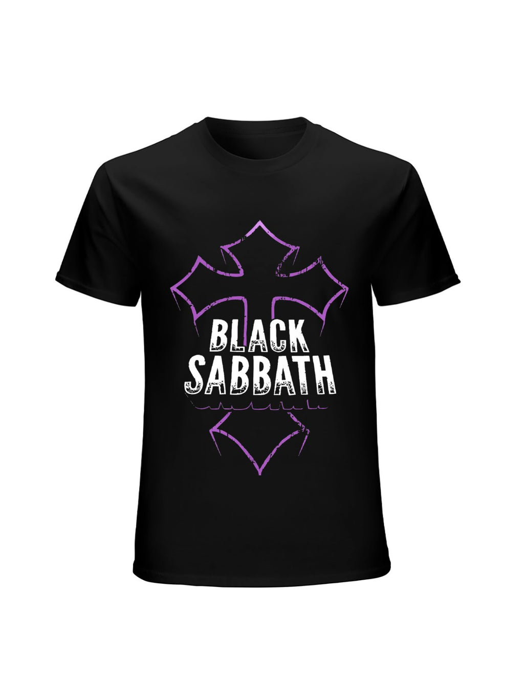 Black Sabbath Purple Cross Gothic Rock T-Shirt
