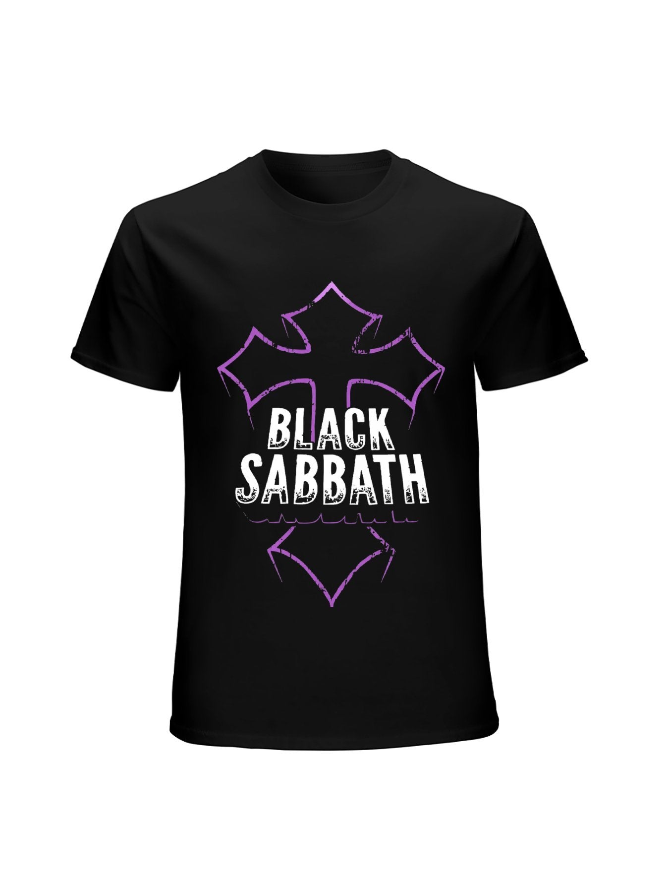 Black Sabbath Purple Cross Gothic Rock T-Shirt