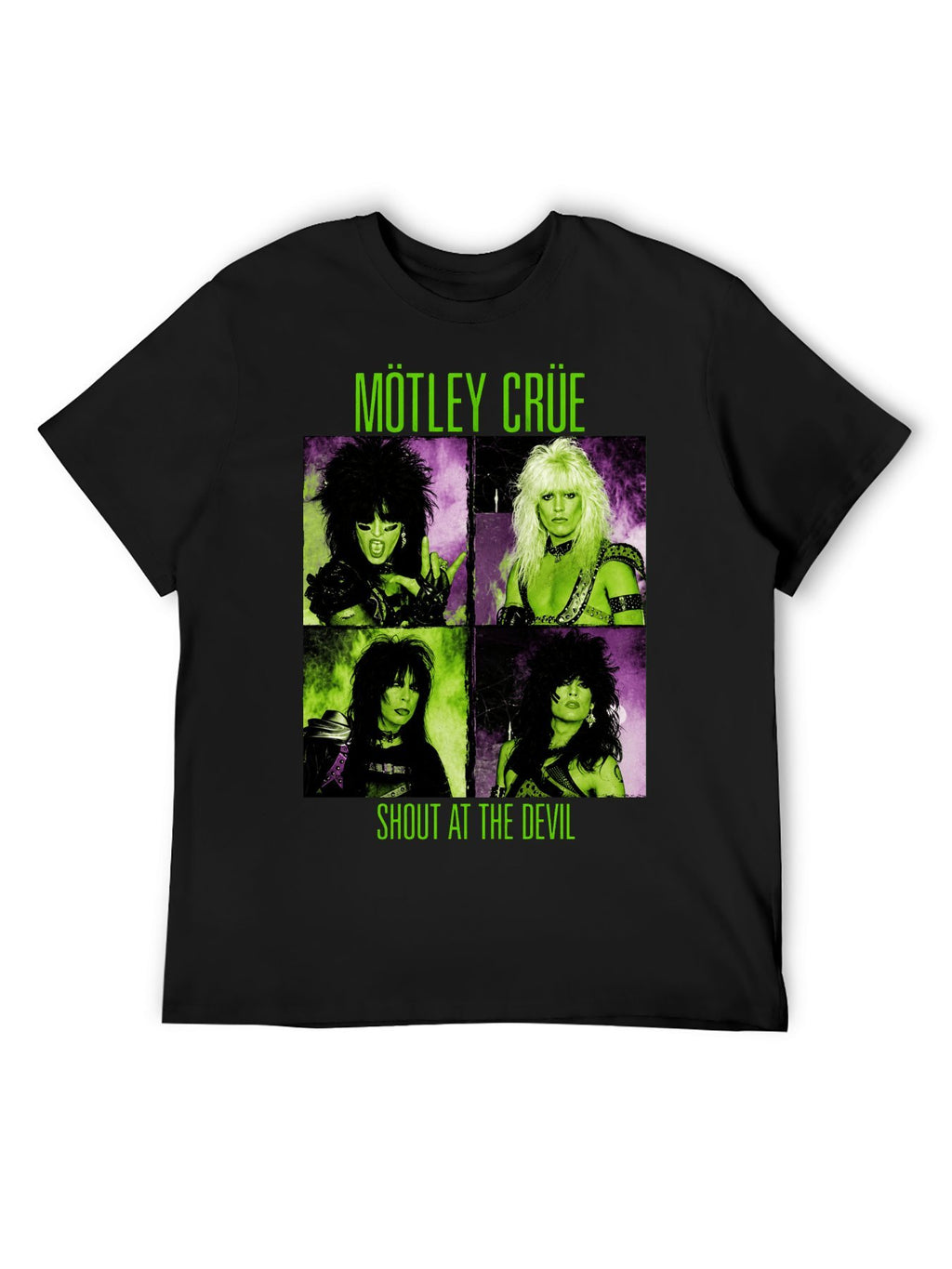 Mötley Crüe Shout At The Devil Photo Grid Graphic T-Shirt