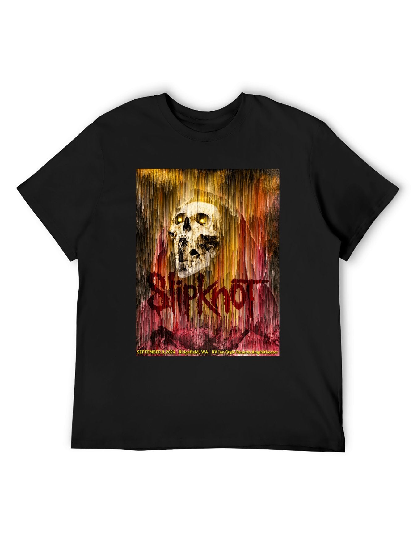 Slipknot Skull Concert Poster Graphic T-Shirt