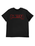 Pantera Red Outline Logo Graphic T-Shirt