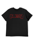 Pantera Red Outline Logo Graphic T-Shirt