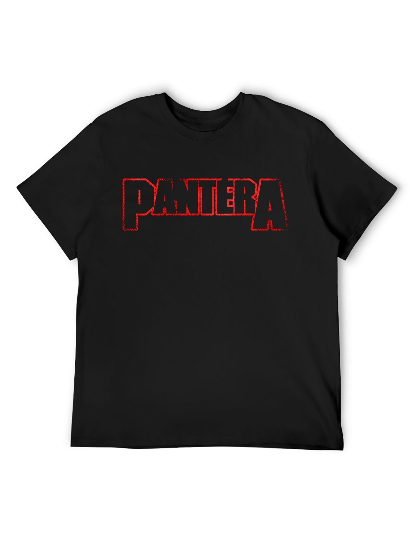 Pantera Red Outline Logo Graphic T-Shirt