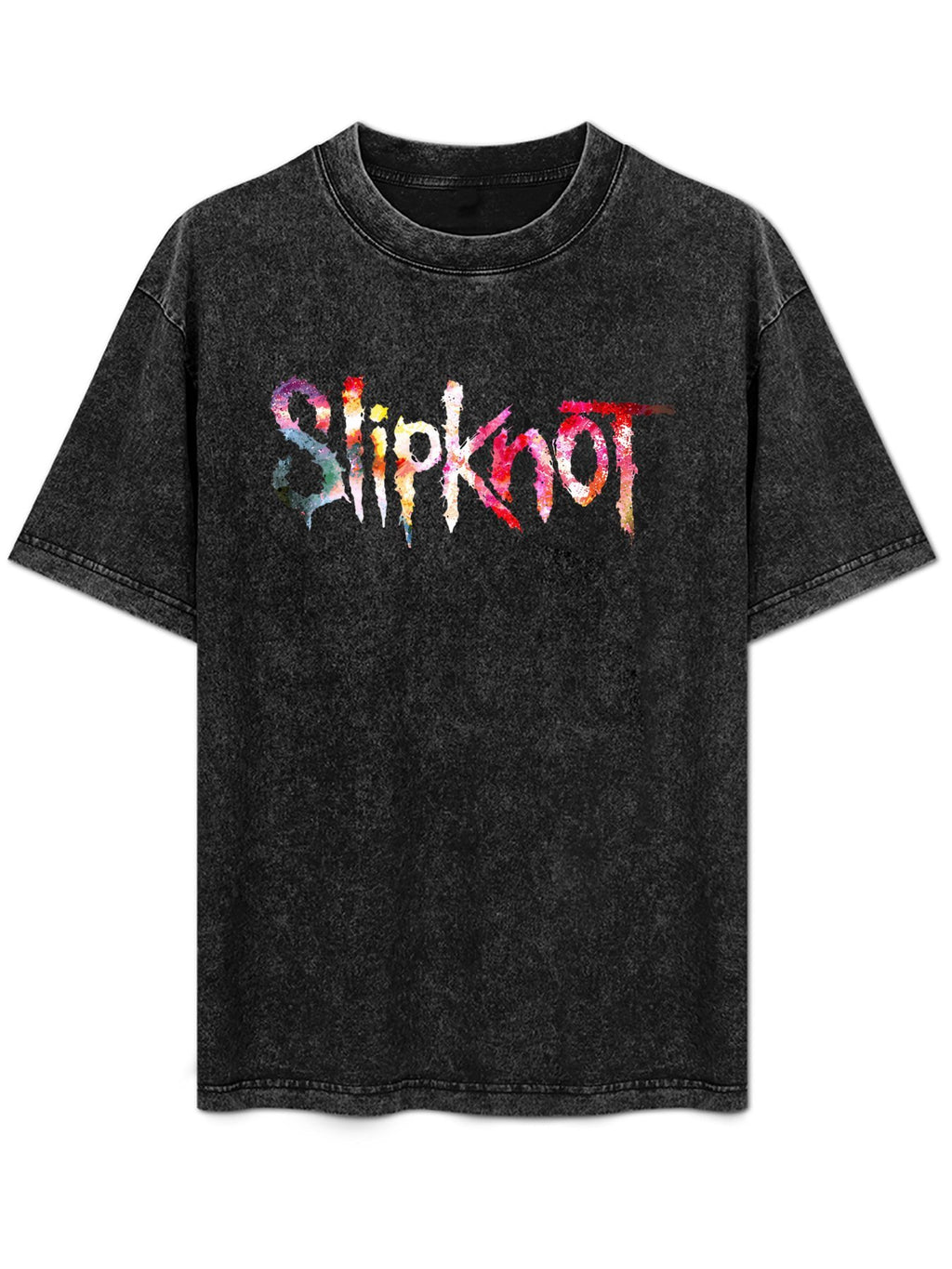 Slipknot Multicolor Distressed Logo Graphic T-Shirt
