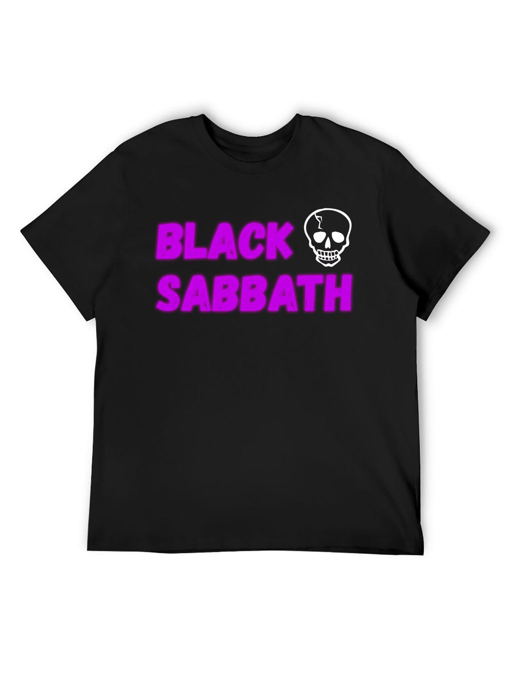 Black Sabbath Purple Skull Logo Graphic T-Shirt
