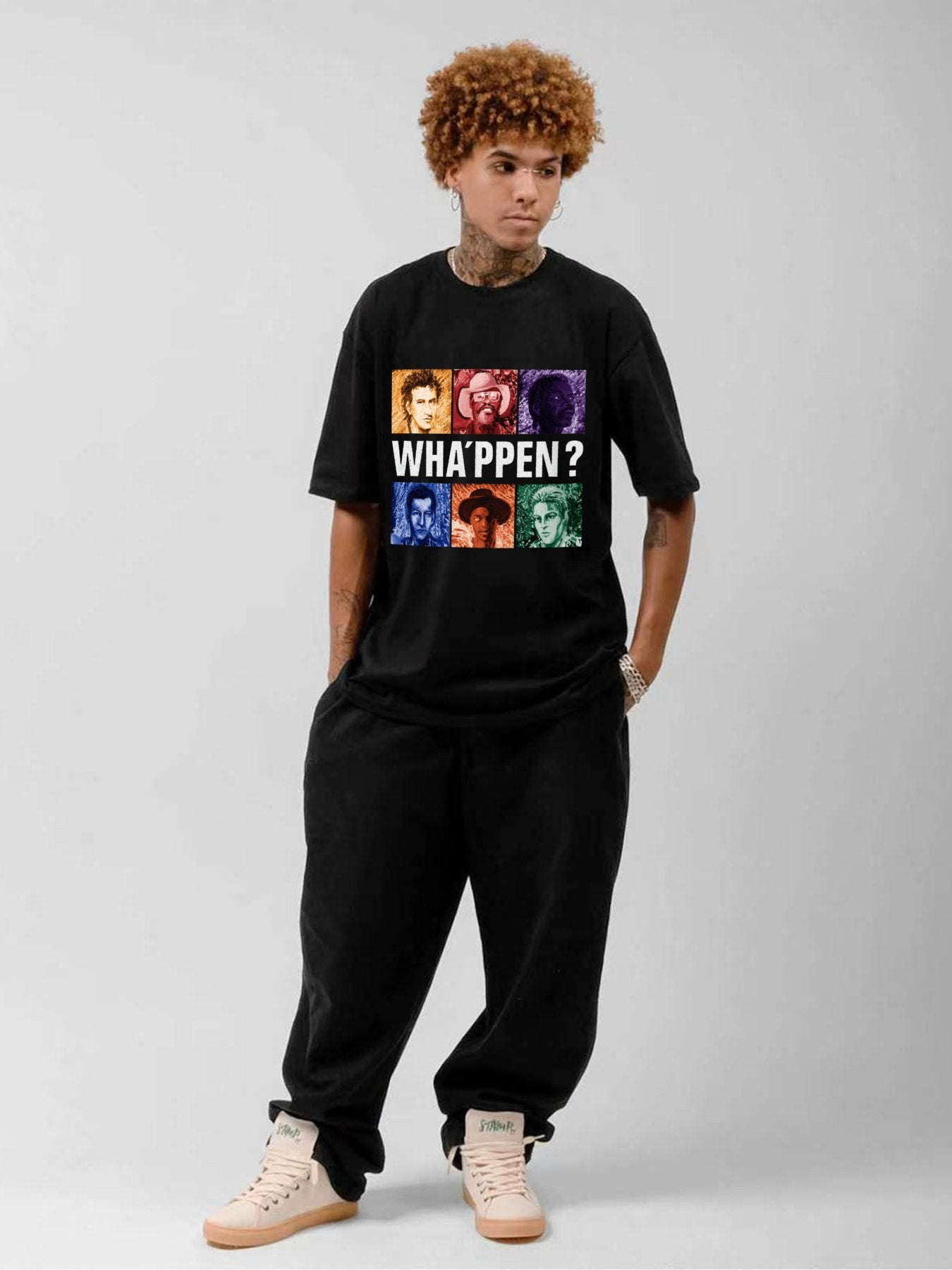 Retro Pop Portrait “Whappen?” Graphic T-Shirt