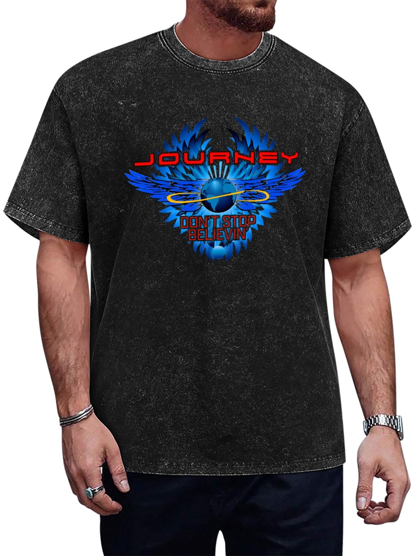 Vintage Washed Journey Don't Stop Believin' Graphic T-Shirt Main image