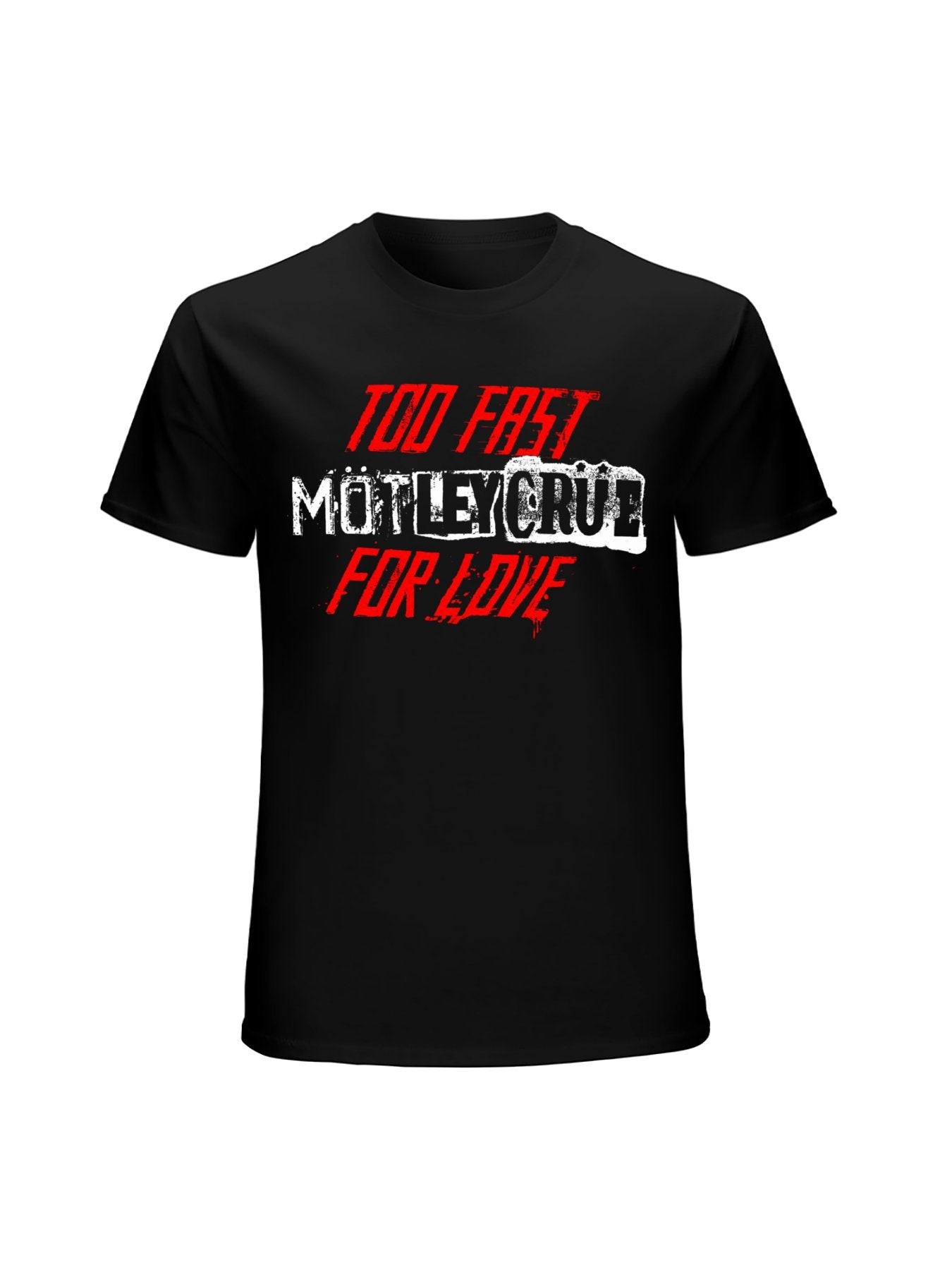 Mötley Crüe Too Fast For Love Distressed Text T-Shirt