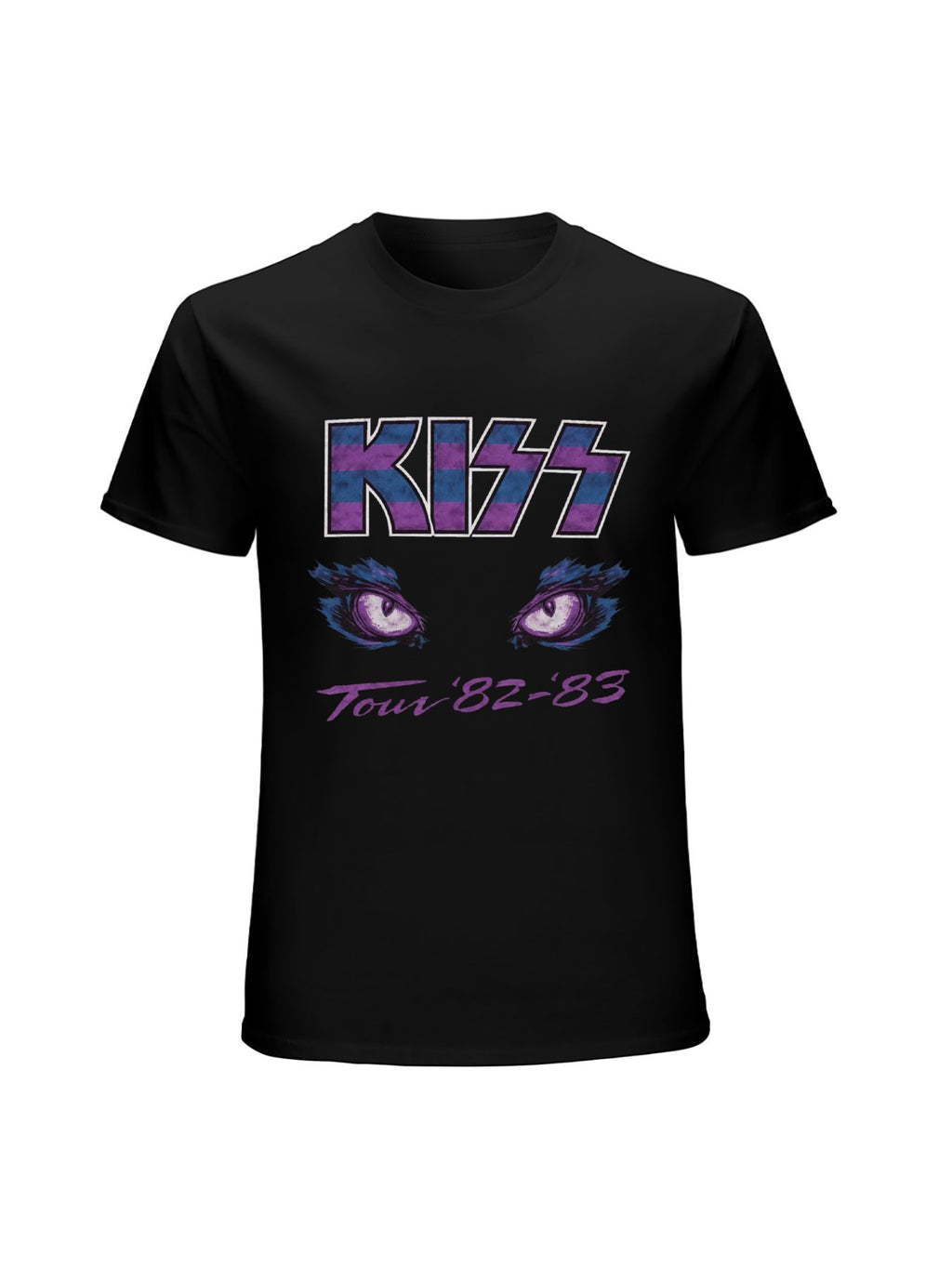 KISS Tour ’82-’83 Purple Eyes Vintage Rock T-Shirt