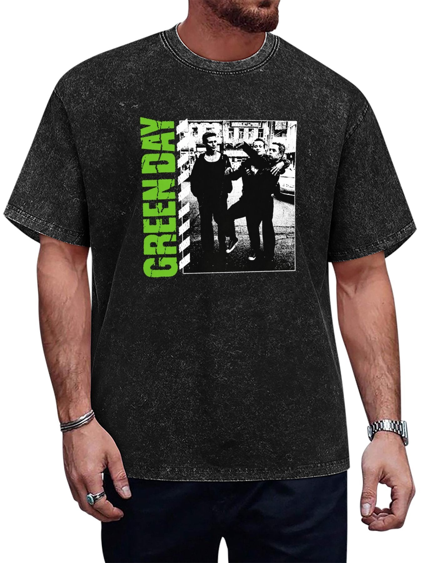 Green Day Street Photo Graphic T-Shirt Main image