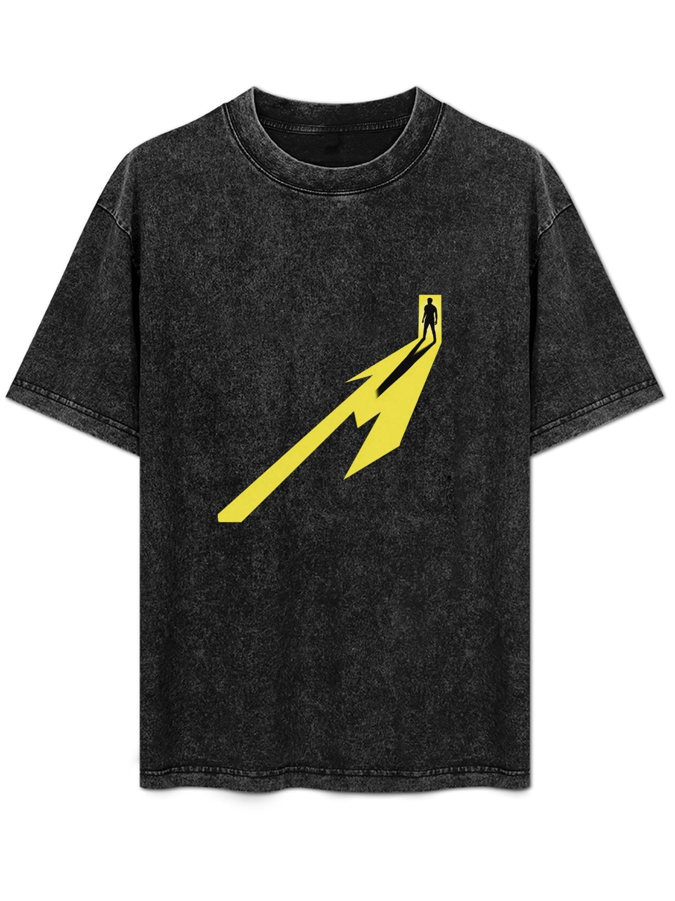 Vintage Washed Lightning Path Graphic T-Shirt