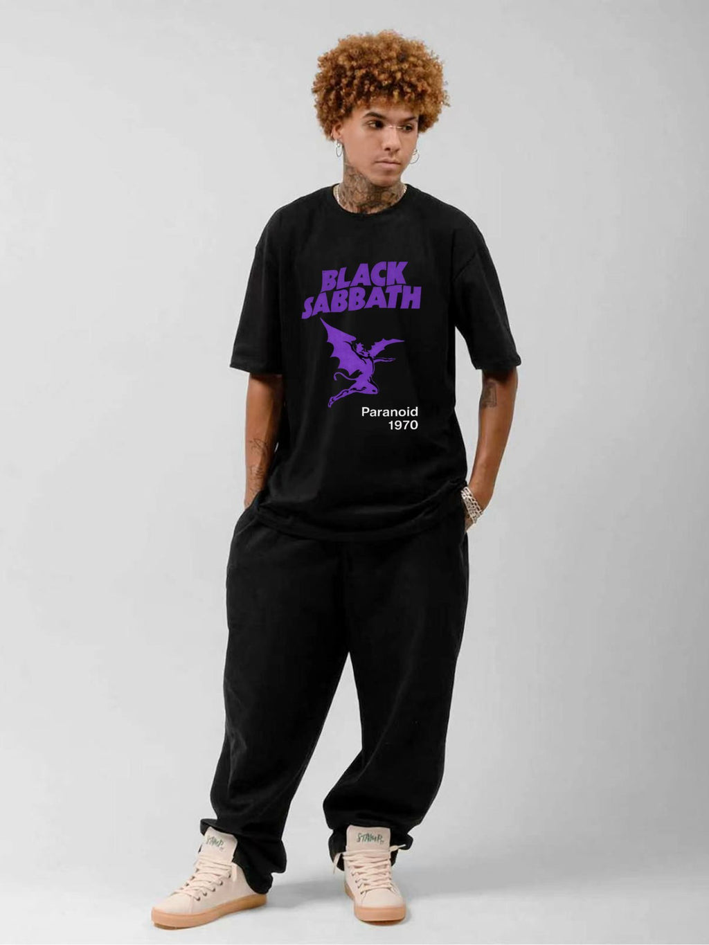 Black Sabbath Winged Demon Paranoid 1970 T-Shirt
